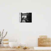 Black and White West Village Skybridge, Small Poster (Keuken)