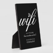 Black And White Wifi Network and Password Sign Fotoplaat (Zijkant)