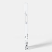 Black and White Wildflower iPhone 14 Cases (Achterkant / Links)