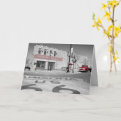 Black and White Winslow Arizona Modèle photo (Fleur jaune)