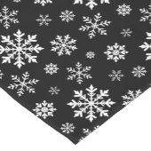Black And White Winter Snowflake Pattern Elegant Korte Tafelloper (Hoek)