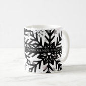black and white with saying christmas mug (Devant droit)