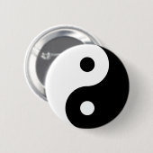 Black and White Yin Yang Ronde Button 5,7 Cm (Voorkant /achterkant)