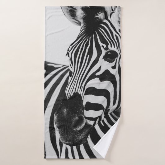 BLACK AND WHITE ZEBRA (Serviette de bain)