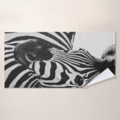 BLACK AND WHITE ZEBRA (Serviette de bain)