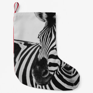 BLACK AND WHITE ZEBRA KLEINE KERSTSOK