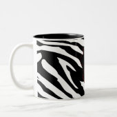 Black and White Zebra Print Animal Coffee Mug Cup (Gauche)