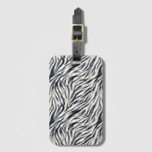 Black and White Zebra Print Pattern Bagagelabel (Voorkant (verticaal))