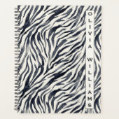 Black and White Zebra Print Pattern Planner (Voorkant)