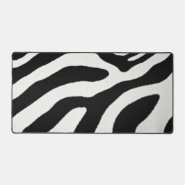 Black And White Zebra Stripes Animal Fur Pattern Bureaumat