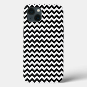 Black and White Zig Zag Chevron iPhone 13 Hoesje