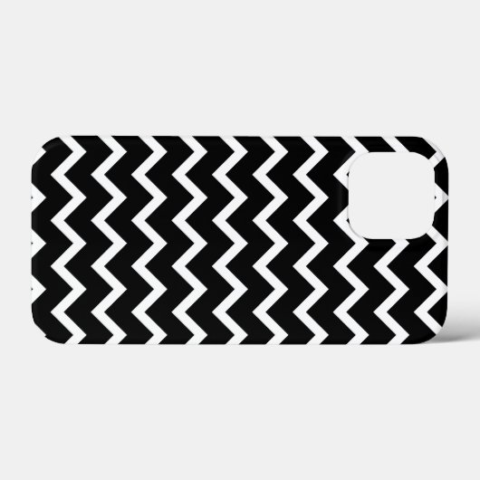 Black and White Zig Zag Pattern. Case-Mate iPhone Case (Achterkant (horizontaal))