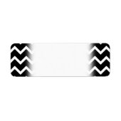 Black and White Zig Zag Pattern. Etiket (Voorkant)
