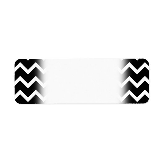 Black and White Zig Zag Pattern. Etiket (Voorkant)