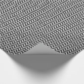 Black and White Zigzag Chevron Pattern Cadeaupapier (Hoek)