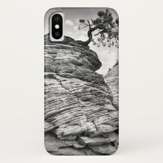 Black and White Zion Art Bonsai Tree Case-Mate iPhone Case (Achterkant)
