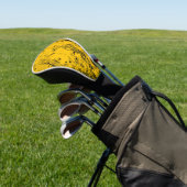 Black and Yellow Paint Splashes Golfheadcover (Insitu)