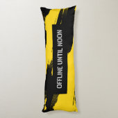 Black and Yellow, White Text, Offline  Lichaamskussen (Achterkant (Verticaal))