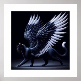 Black Angel Cat filmische opname Poster