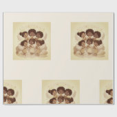 Black Angel Christmas Choir Wrapping Paper 2 Cadeaupapier (Vlak)