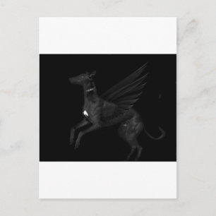 Black Angel Greyhound Briefkaart