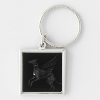 Black Angel Greyhound Sleutelhanger