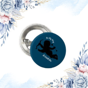 Black Angel, Schattige Arrow Bow Cherub Ronde Button 3,2 Cm