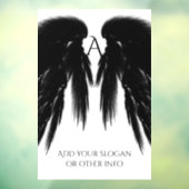 BLACK ANGEL WINGS Monogram Raamsticker (Vel 3)