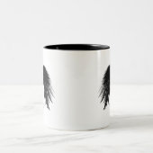 BLACK ANGEL WINGS Monogram Tweekleurige Koffiemok (Center)