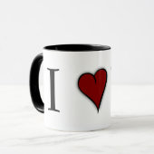 Black Angus Beef - Ik hou van hartontwerp Mok (Voorkant links)