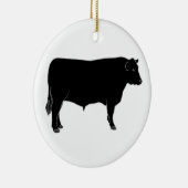 Black Angus Bull Keramisch Ornament (Rechts)