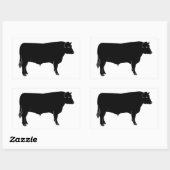 Black Angus Bull Rechthoekige Sticker (Vel)