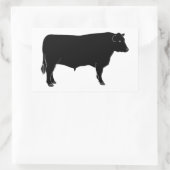 Black Angus Bull Rechthoekige Sticker (Tas)