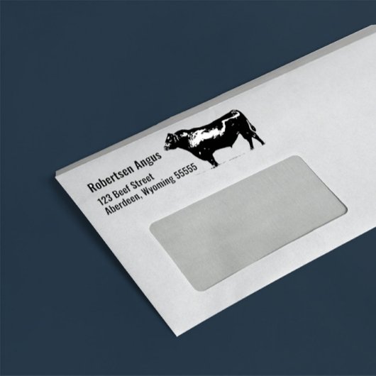 Black Angus Bull Rubberstempel