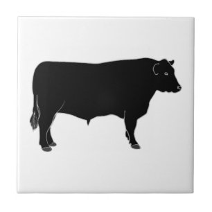 Black Angus Bull Tegeltje