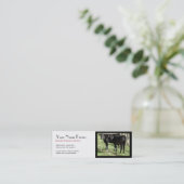 Black Angus Cattle Ranch Mini Visitekaartje (Staand voorkant)