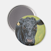 Black Angus Koe Magnet Magneet (Voorkant / Achterkant)