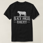 Black Angus Koe Rancher Funny Beef Vat Verre T-shirt (Design voorkant)