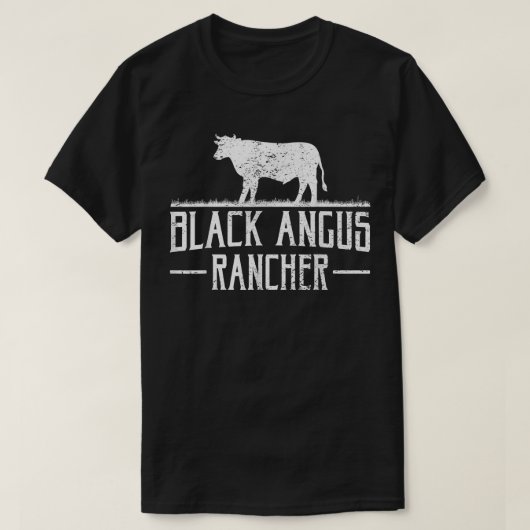 Black Angus Koe Rancher Funny Beef Vat Verre T-shirt (Design voorkant)