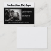 Black Angus Ranch ou Cartes de visite d'approvisio (Devant / Derrière)