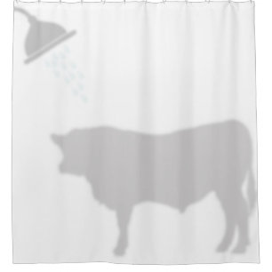 Black Angus Shadow Silhouette Shadow Buddies Douchegordijn