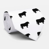 Black Angus Silhouette Stropdas (Opgerold)