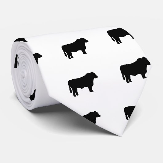 Black Angus Silhouette Stropdas (Opgerold)