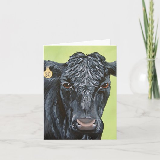 Black Angus Vouwkaart Aankondiging (Voorkant)