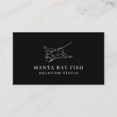Black Aquarium Fish Manta Ray Visitekaartje (Voorkant)
