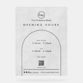 Black Arch Company Logo Code QR Heures d'ouverture (Recto)