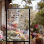 Black Arch Company Logo Code QR Heures d'ouverture