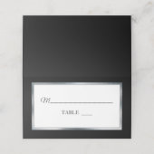 Black | ARGENT | Cartes De Place Blancs Simple Et  (Extérieur déplié)