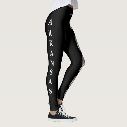 Black Arkansas State Flower Apple Blossom Leggings (Rechts)