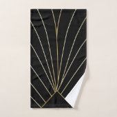Black Art Deco Design Bad Handdoek (Handdoek)
